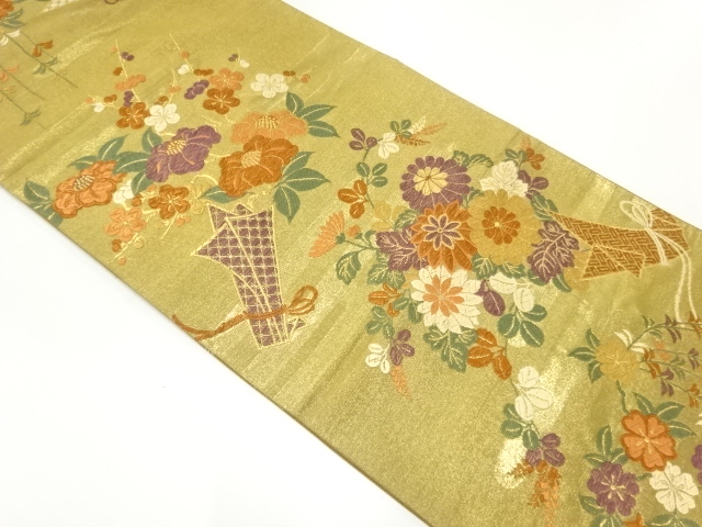 JAPANESE FUKURO OBI / WOVEN FLOWER